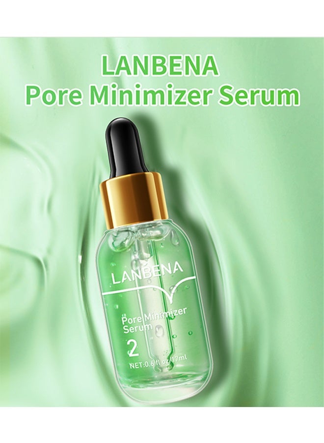LANBENA Pore Minimizer Serum, Pores Shrinking Serum for Face, Oil Control Firming, Tightening Pores, Vegan Moisture after Blackhead Remover, Centella Asiatica, Hamamelis Virginiana - Image 2