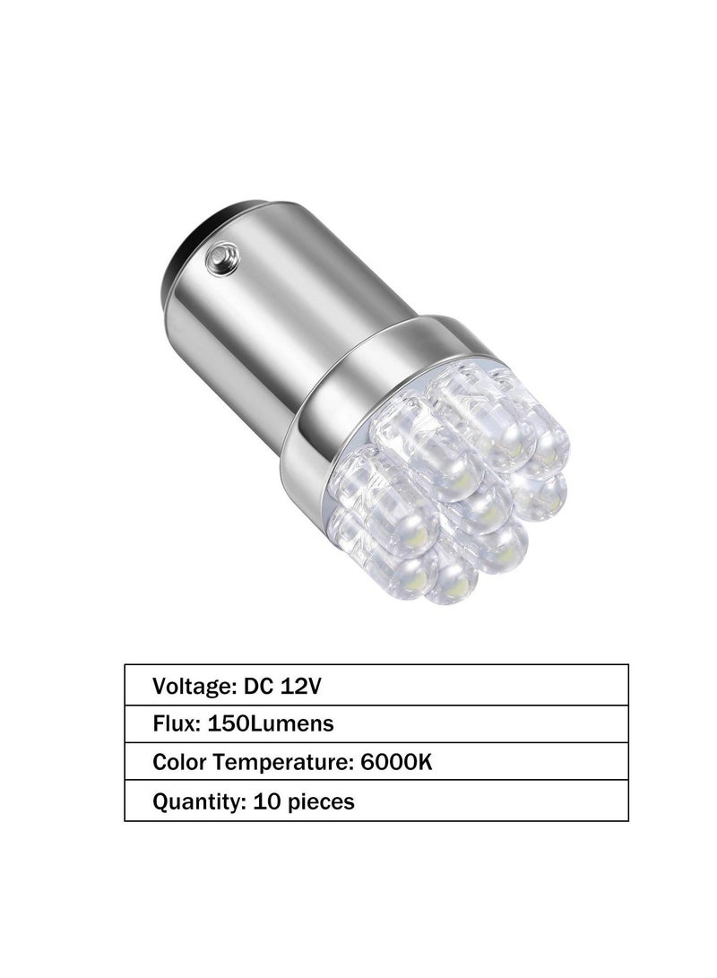 Marine LED Replacement Bulb, Boat Navigation Lights BA15D LED Bulb for Boat Lights Bow Stern Marine LED Replacement Boat Accessories Also suitable for motorcycle turn signals (12V 10 Pieces) - Image 4