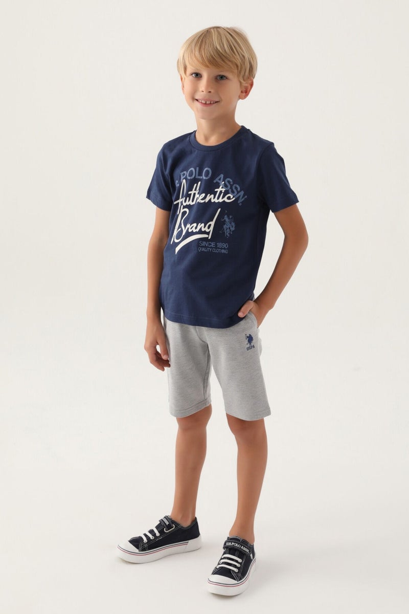 U.S. Polo Assn. Licensed Clothing Dark Indigo Boys Bermuda Set  - Image 1