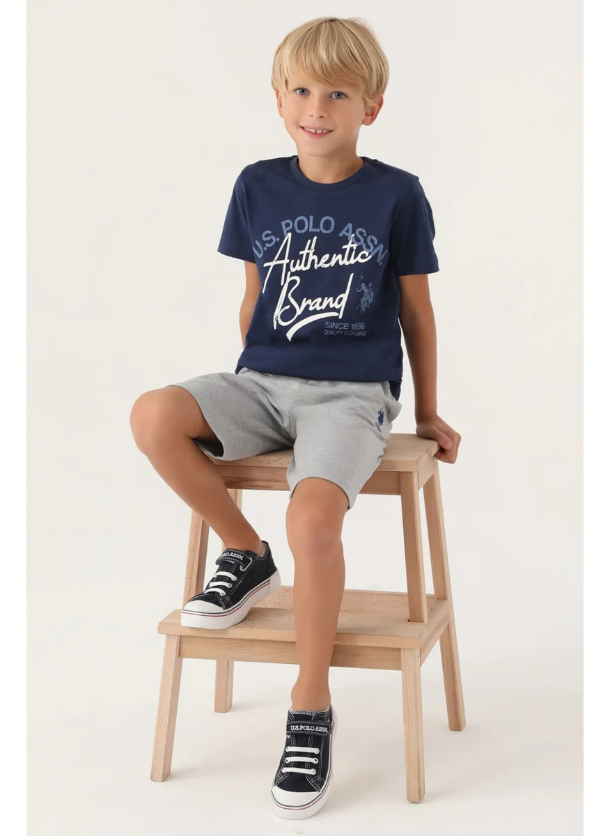 يو اس بولو اسن Licensed Clothing Dark Indigo Boys Bermuda Set