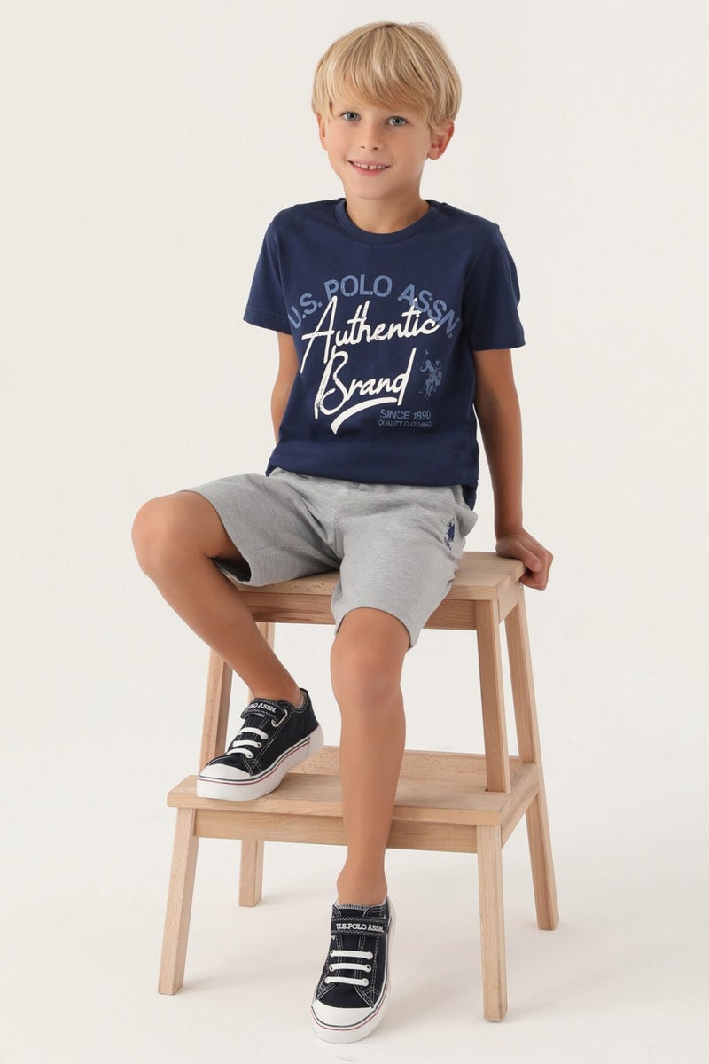 U.S. Polo Assn. Licensed Clothing Dark Indigo Boys Bermuda Set  - Image 2