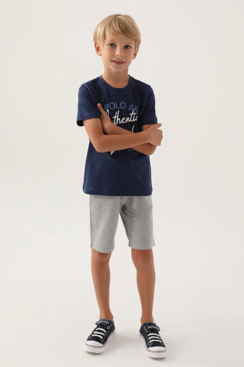 U.S. Polo Assn. Licensed Clothing Dark Indigo Boys Bermuda Set  - Image 3