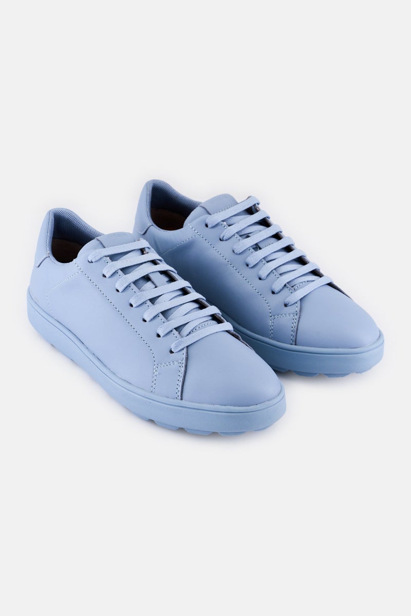 GEOX حذاء رياضي نسائي د سيفيريكا مزود بأربطة، أزرق فاتح - Image 1