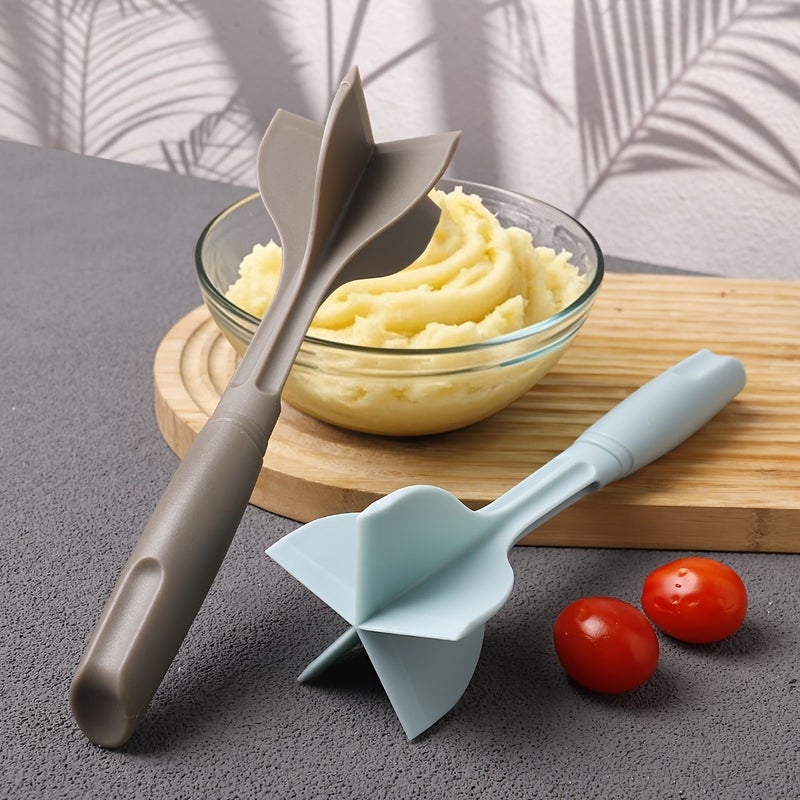 Meat Chopper Grinder Mixer Masher Manual Grain Mill Grey Handheld Kitchen Tool Multipurpose Shovel For Potato Rice Stuffing - Image 5