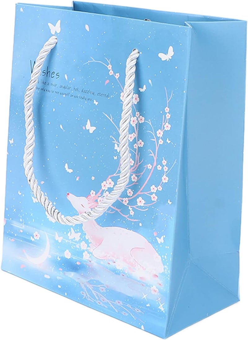 klarako Gift Bags with Handles,6.7x5.5x2.8inch Small Paper Gift Bags with Deer Pattern,Paper Kraft Bags for Christmas Shopping Baby Shower Wedding - Image 2