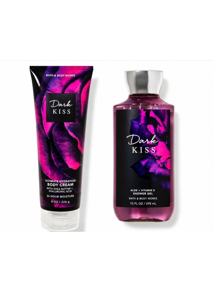 Bath & Body Works Dark Kiss Ultimate Hydration Body Cream 226grams & Dark Kiss Shower Gel Bundle - Image 1