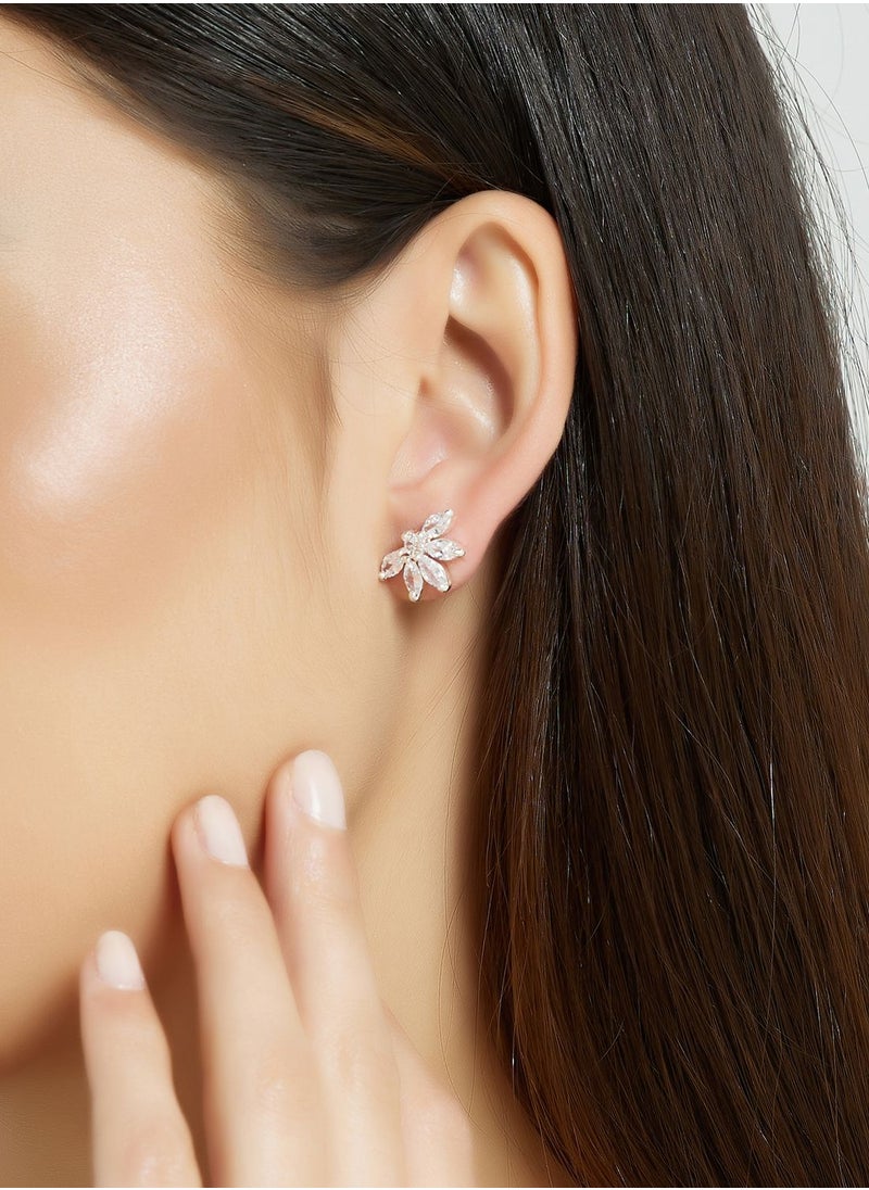 Ella Limited Edition - Cz Floral Earrings - Image 1