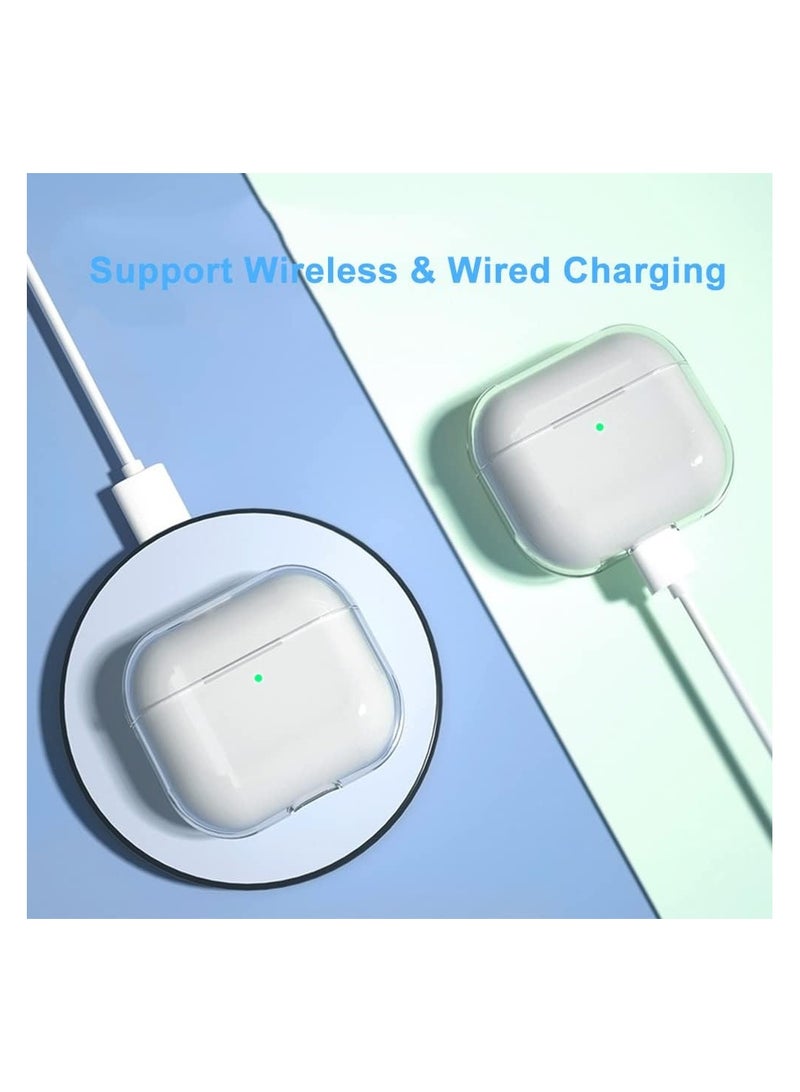 Compatible with AirPods 3 Case Clear, Shockproof Transparent Designed Soft TPU Protective Cover with Keychain for AirPods 3rd Generation 2021 [Front Led Visible]- Clear - Image 4