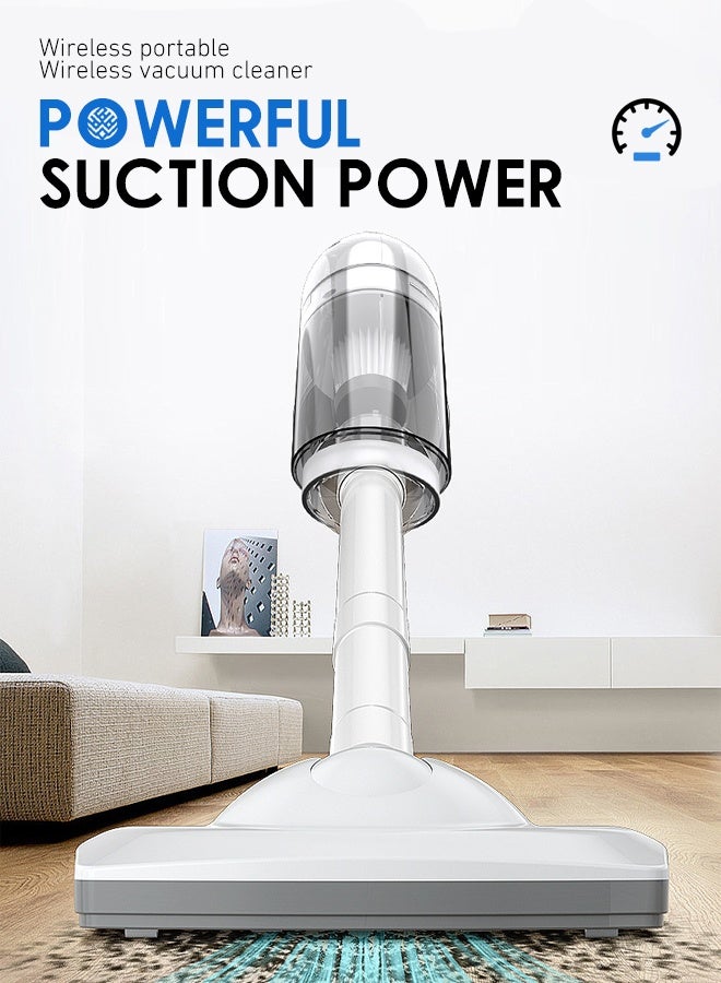 WAEKIL 10000PA Wireless Vacuum Cleaner, 2-in-1 Handheld Vacuum with 2000mAh*2 Battery, 350ML Dust Cup & HEPA Filter for Home, Car, and Pet Hair Cleaning - Image 3