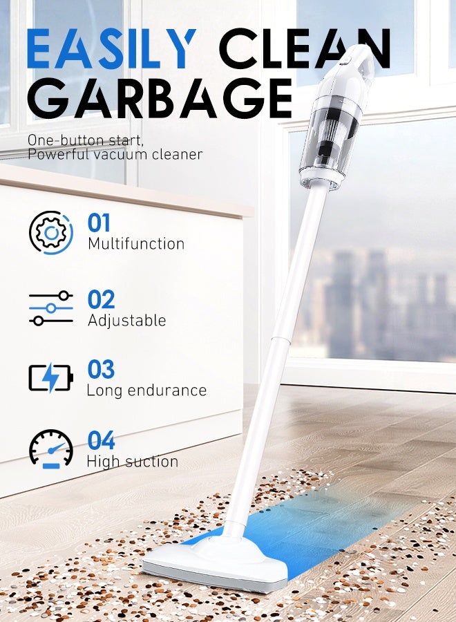WAEKIL 10000PA Wireless Vacuum Cleaner, 2-in-1 Handheld Vacuum with 2000mAh*2 Battery, 350ML Dust Cup & HEPA Filter for Home, Car, and Pet Hair Cleaning - Image 2