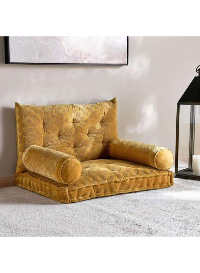 Pan Home Velvet Armchair with Storage - Gold - Image 1