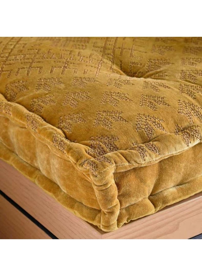 Pan Home Velvet Armchair with Storage - Gold - Image 5
