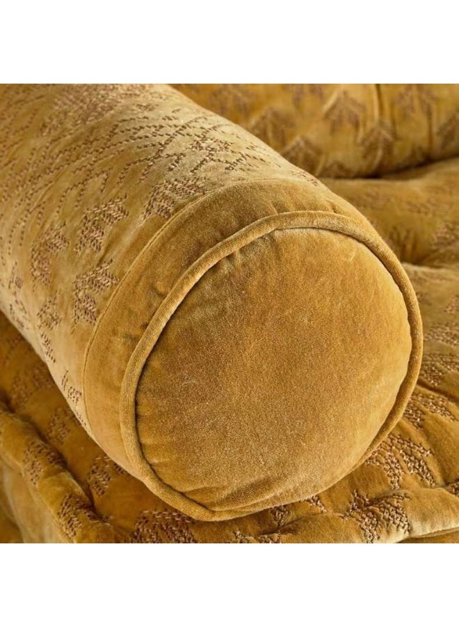 Pan Home Velvet Armchair with Storage - Gold - Image 4