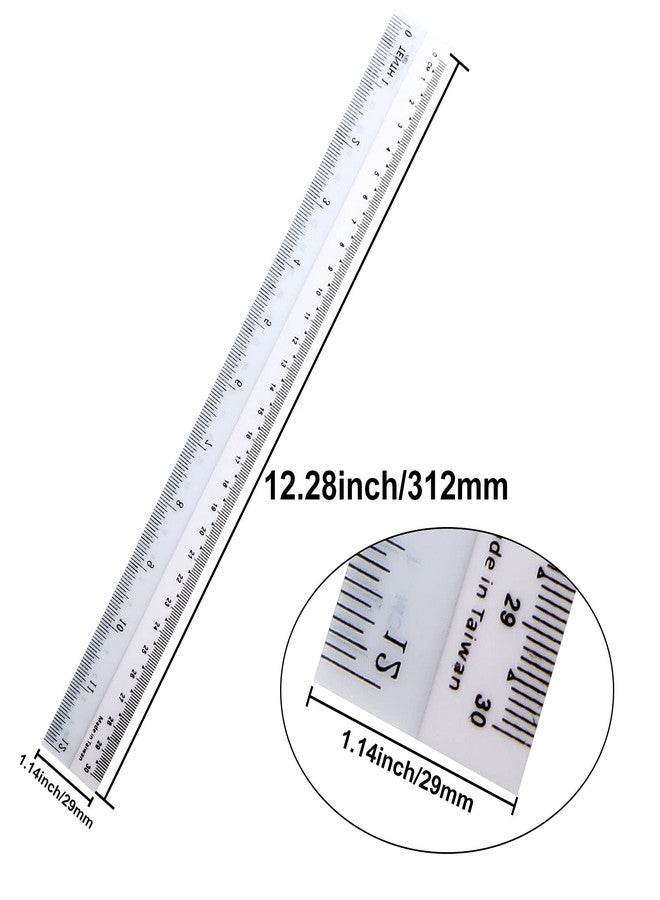 CertBuy 36 Pack Flexible Ruler 12 Inch, Plastic Clear Bendable Rulers, Unbreakable Clear Rulers- Shatterproof Bendy Straight Ruler for School Classroom, Home, or Office - Image 2