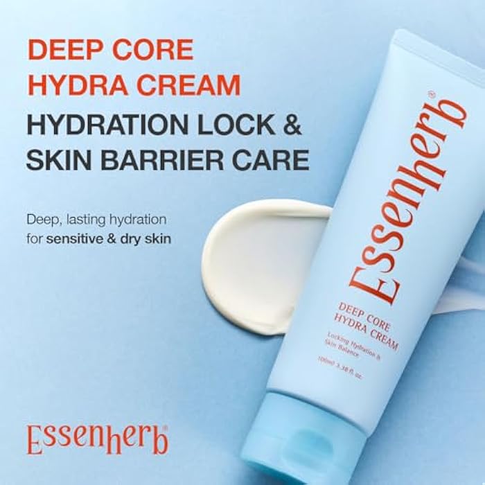 ESSENHERB Deep Core Hydra Cream – Korean Skincare Face Moisturizer with Hyaluronic Acid, Ceramide & Botanical Blend – Layered Hydration Cream for Dry and Dehydrated Skin – 3.38 fl oz (100ml) - Image 2
