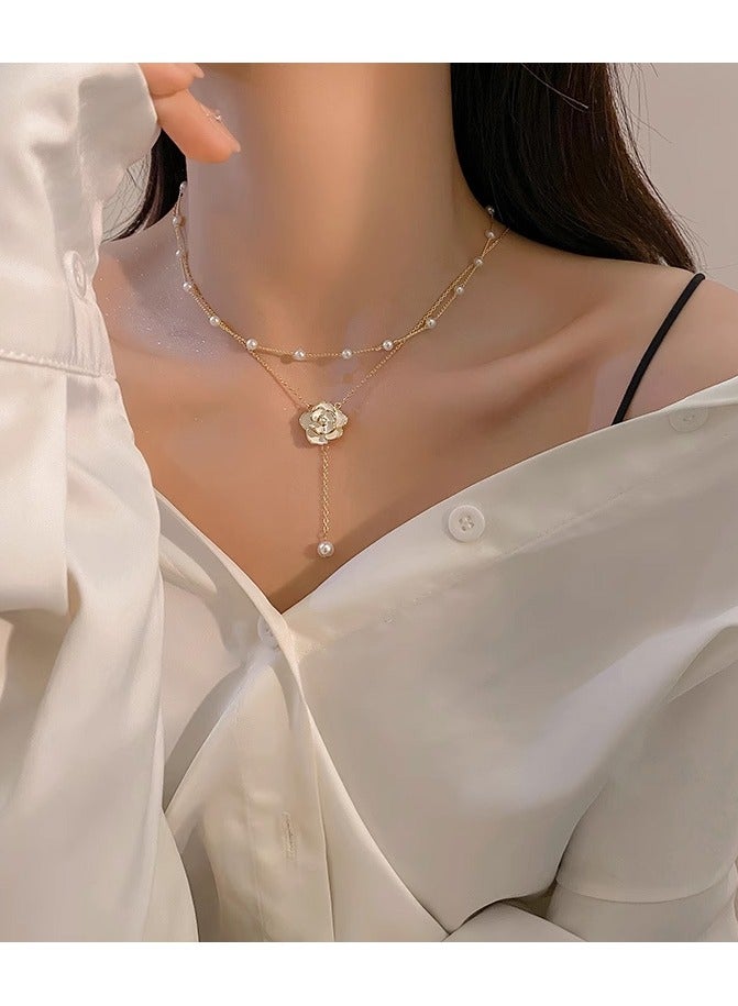 Mark Fairwhale Camellia Light Luxury Temperament High-End Women's Necklace 