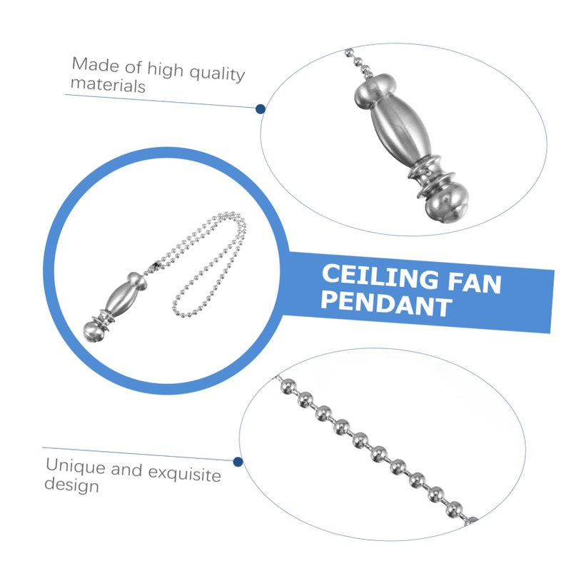 2Pcs 12 Inch Beaded Ceiling Fan Pull Chain Decorative Light Pendant for Home Cafe Bar Decor - Image 5