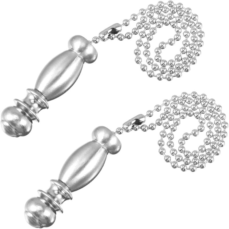 2Pcs 12 Inch Beaded Ceiling Fan Pull Chain Decorative Light Pendant for Home Cafe Bar Decor - Image 1