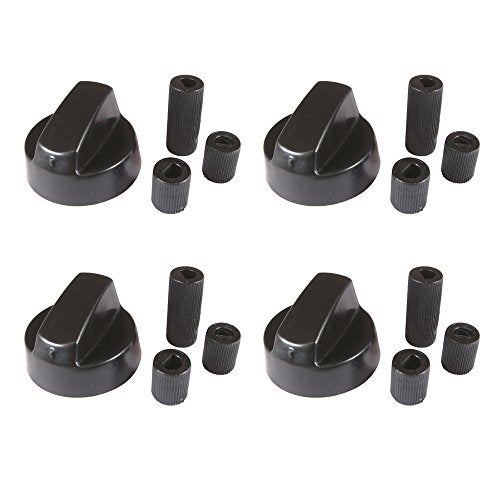 4YourHome 4-Pack Black Generic Design Control Knob With 12 Adapters - Image 1