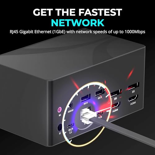 SABRENT USB C Docking Station, Dual 4K@60Hz DisplayLink Dock, 85W Charging, 10Gbps USB-C & USB-A, Gigabit Ethernet, SD/microSD, Audio, Compatible with Windows, Mac, ChromeOS & More (DS-UICA) - Image 5