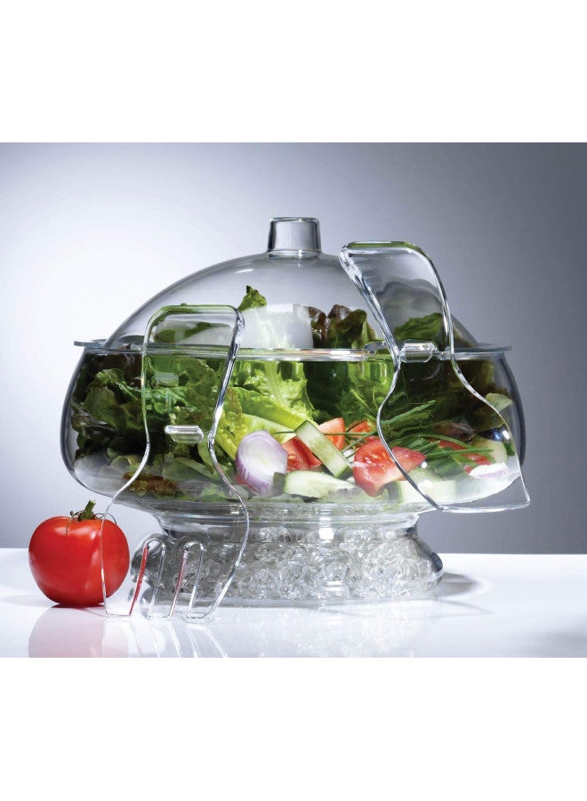 Prodyne Acrylic Salad Bowl, 6 Qt, Clear - Image 3