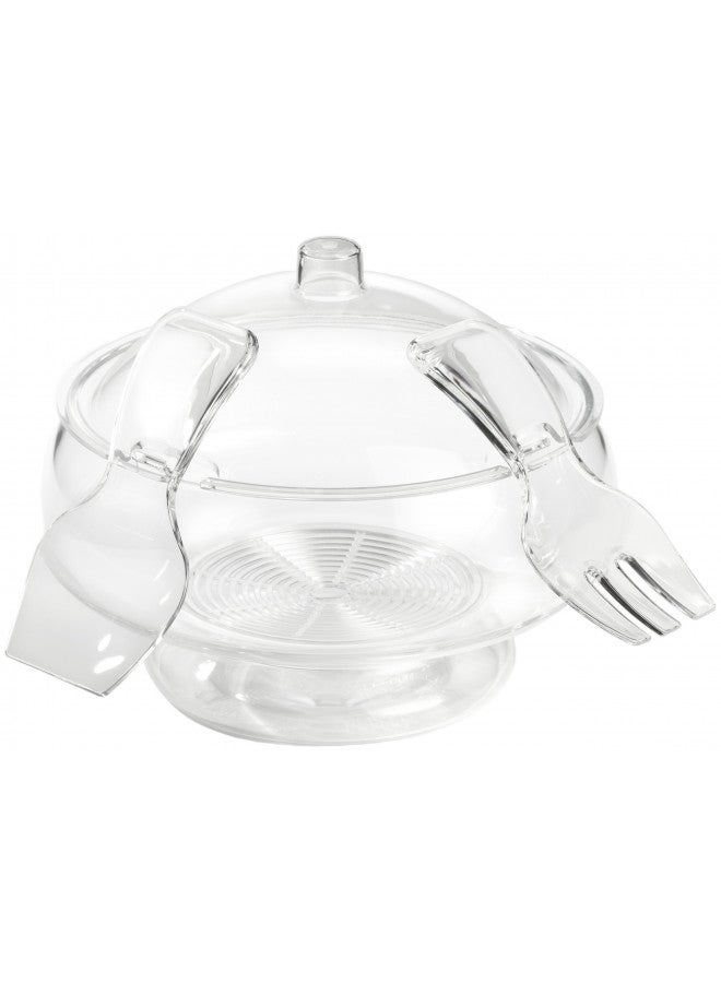 Prodyne Acrylic Salad Bowl, 6 Qt, Clear - Image 1
