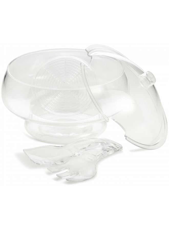 Prodyne Acrylic Salad Bowl, 6 Qt, Clear - Image 2