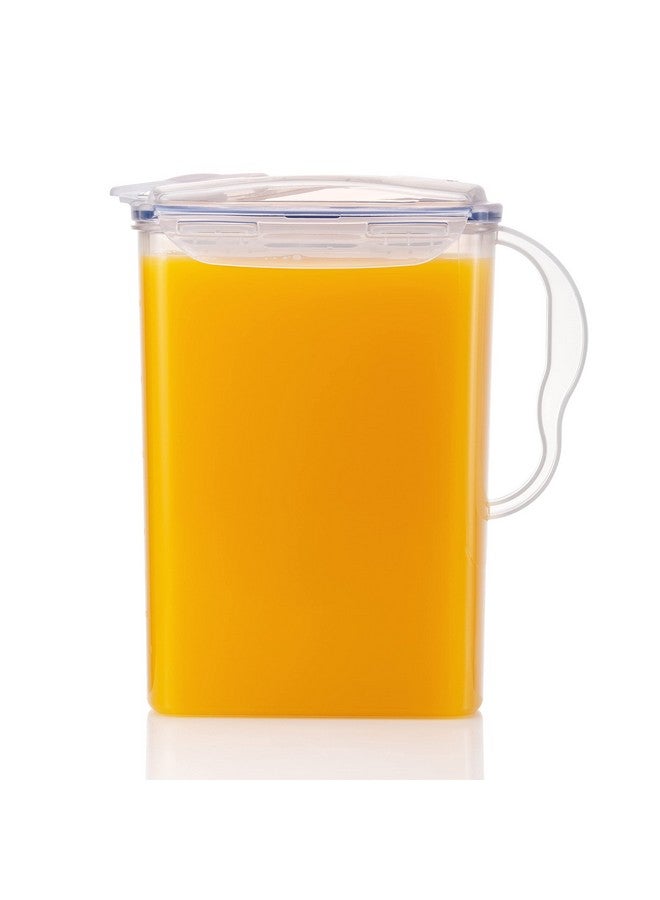 لوك اند لوك إبريق ماء لوك أند لوك أكوا، باب ثلاجة، بمقبض، إبريق بلاستيكي خالٍ من مادة BPA مع غطاء قابل للطي، مثالي لصنع الشاي والعصائر، سعة 3 كوارت، شفاف - Image 1