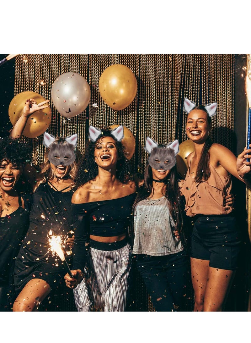 SYOSI Therian Mask and Tail Set for Girls Cat Cosplay Ears Wolf - Image 4