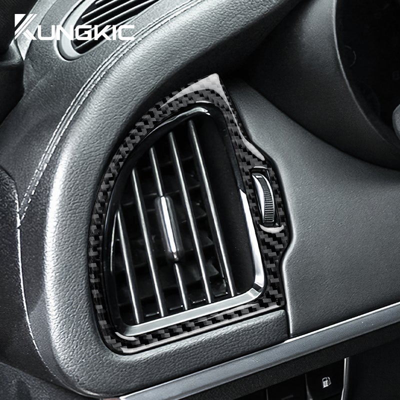 Real Soft Carbon Fiber Sticker For Kia Stinger CK 2019 2020 2021 2022 2023 LHD RHD Car Instrument AC Outlet Trim Accessories - Image 4