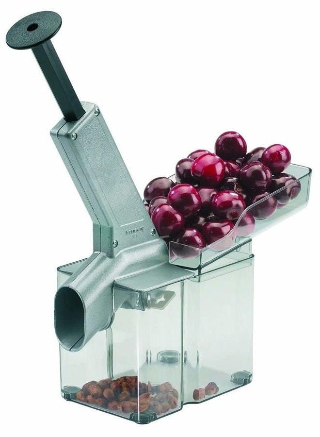 Westmark Cherry Pitter With Chute And Large Core Box, Plastic/Stainless Steel/Aluminium, Kirschomat, Silver/Black/Transparent, 40702260 - Image 1