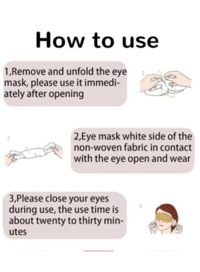 43℃ 10 Pcs Steam Eye Mask, Lutein Heated Eye Mask, Disposable Self-Heating Eye Mask, Eye Care for Dry Eyes, Dark Circles, Puffy Eyes, Puffiness, Eye Fatigue - Image 4