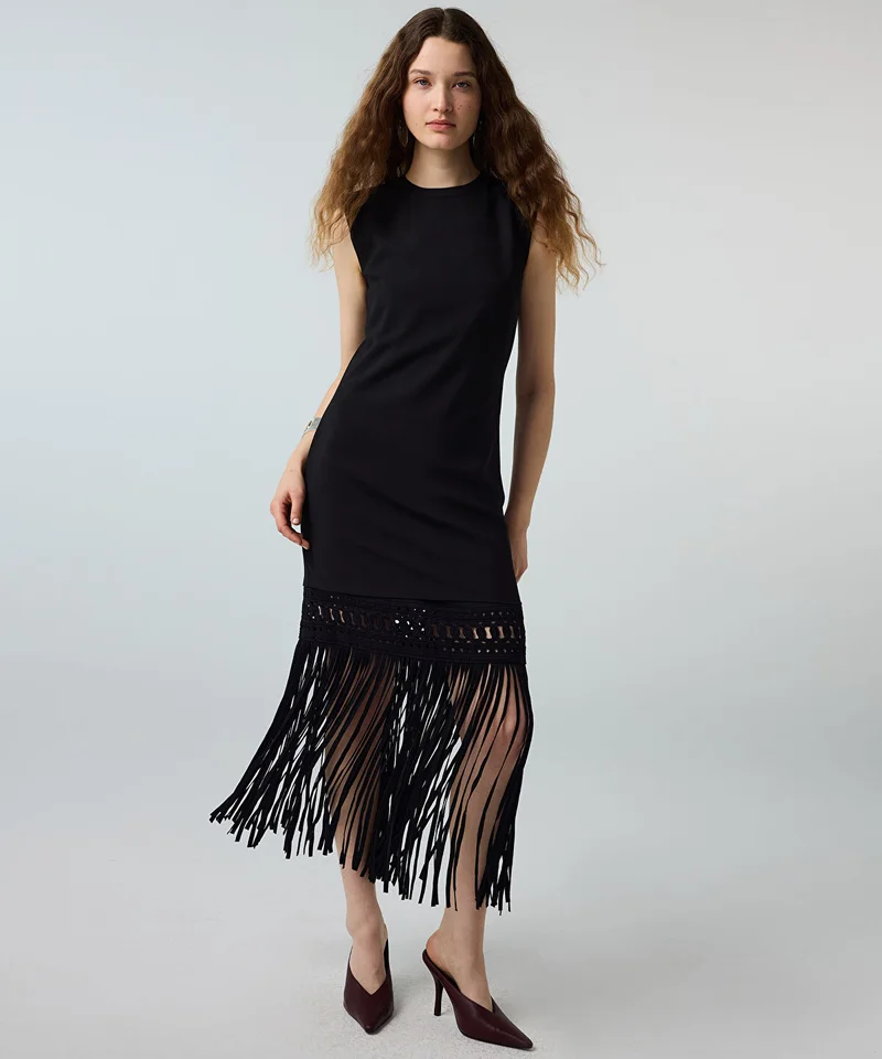 Ipekyol Fringed Hem Dress