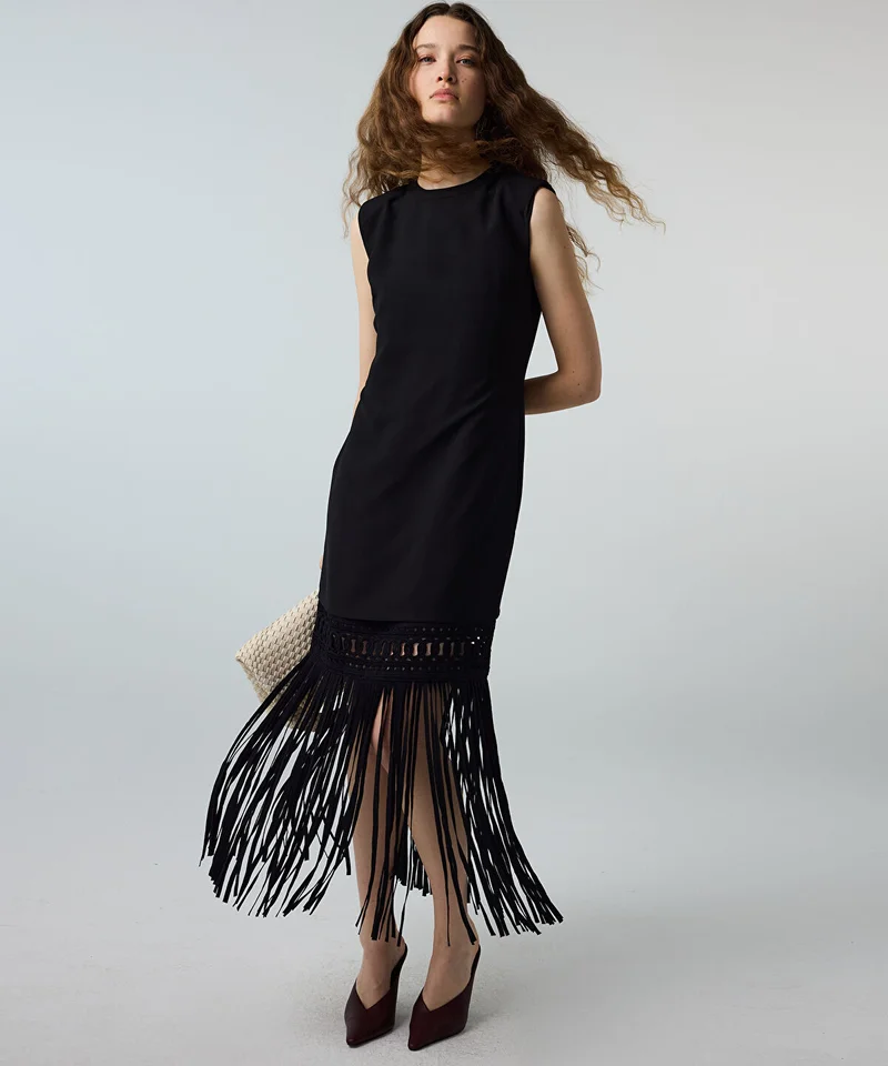 Ipekyol Fringed Hem Dress