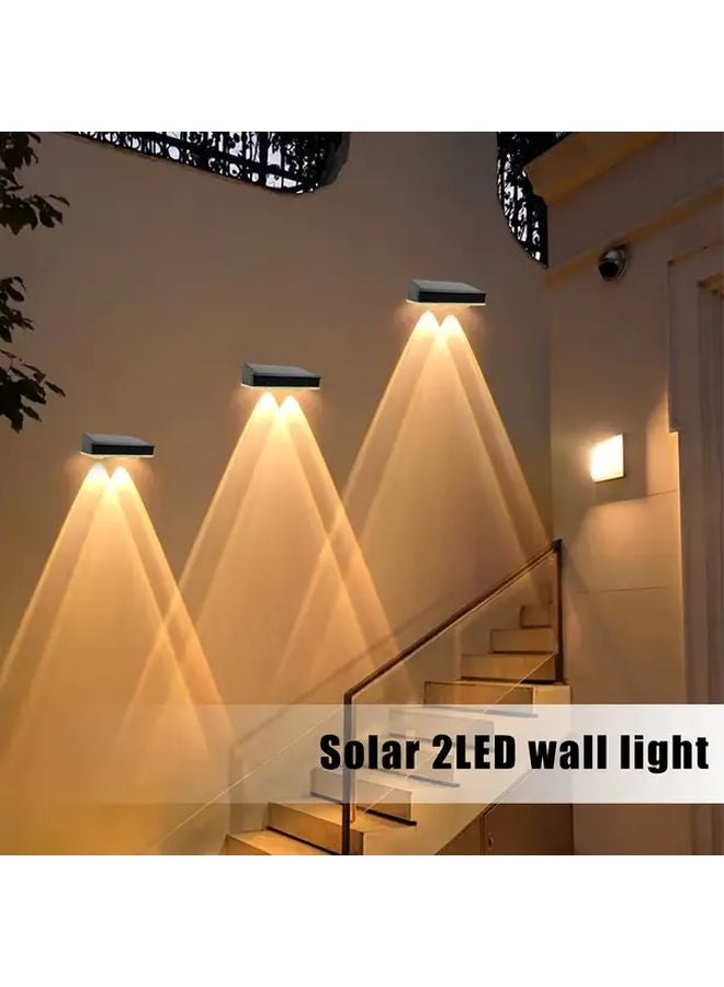 عبوتان من مصابيح الحائط الشمسية متعددة الألوان لإضاءة الحدائق الخارجية والديكورات المنظرية - Image 4