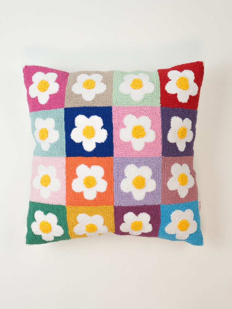 Galia Tasarım Special Design Colorful Daisies Punch Cushion Cover  - Image 1