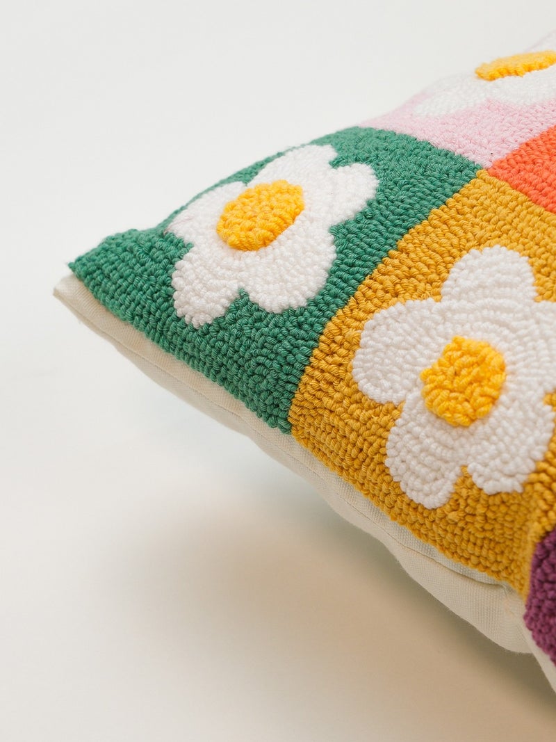 Galia Tasarım Special Design Colorful Daisies Punch Cushion Cover  - Image 2