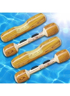 2 Pack Inflatable Swimming Pool Float, Battle Log Rafts Inflatable Pool Float Row Toys Outdoor Games Pool Float Water Toys