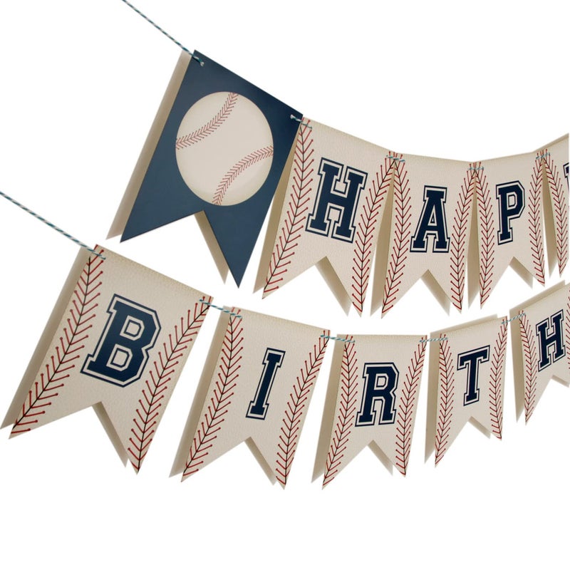 ZTZTST Baseball Birthday Banner,Baseball Party Decorations,Party Garland, Birthday Decorations - Image 1