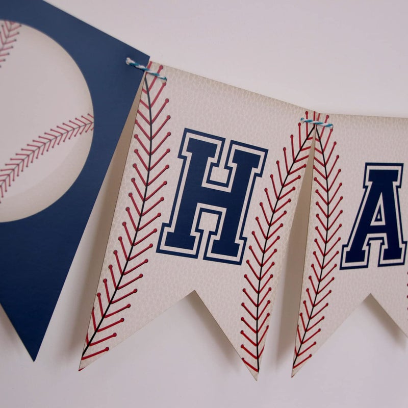 ZTZTST Baseball Birthday Banner,Baseball Party Decorations,Party Garland, Birthday Decorations - Image 2