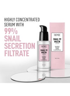 Renee Snail 99 Mucin Serum For Face Contains 99% Snail Secretion Filtrate & Hyaluronic Acid Intense Hydration Blemishes Wrinkles & Spot Correction Anti Ageing Skin Firming All Skin Types  - Image 2