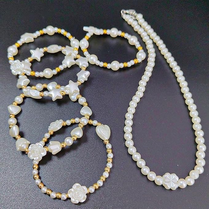 STRBOXONG 24 GRID PEARL BEADS BRACELET MAKING KIT Â€“ 1030 PCS IMITATION PEARL BEADS IN 24 COLORS WITH CHARMS, CLASPS, STRINGS & STORAGE BOX | DIY JEWELRY CRAFT KIT FOR KIDS & GIRLS AGES 6Â€“12 - Image 5