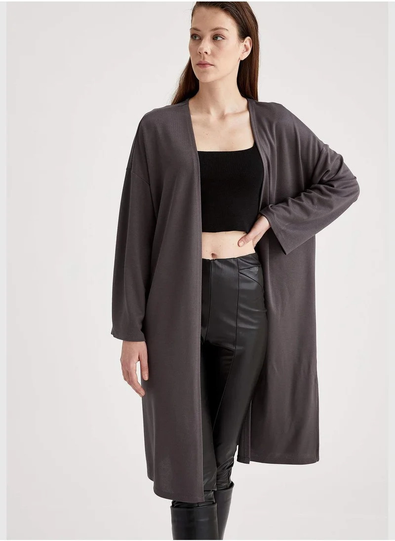 DeFacto Basic Viscose Longline Cardigan