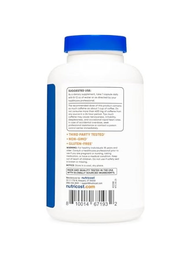 نوتريكوست، كافيين مع إل-ثيانين، 240 كبسولة - Image 2
