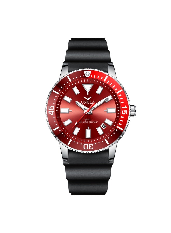 ONOLA Men's Business Casual Waterproof Silicone Quartz Watch - Image 1