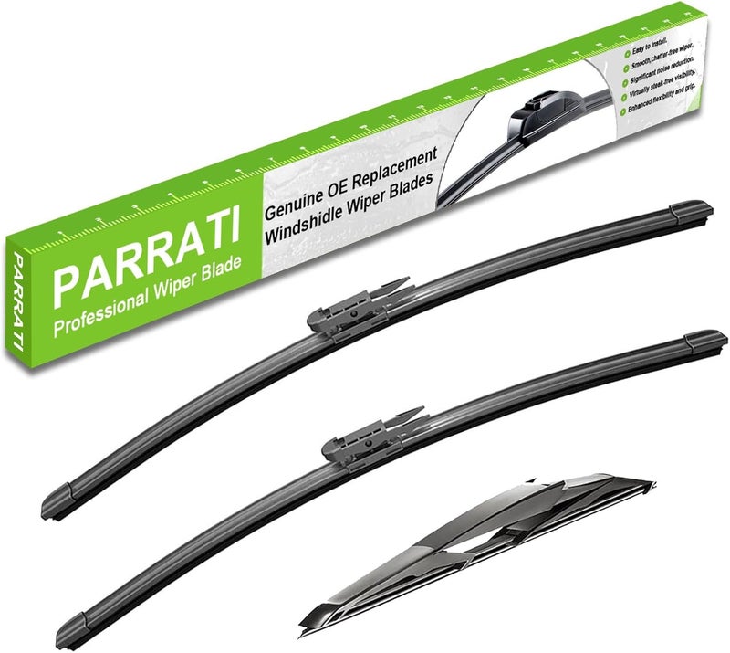 PARRATI High Performance Premium All-Season Windshield Wipers Set for Ford C-Max 2013-2018 (28"+26"+12") - Image 1