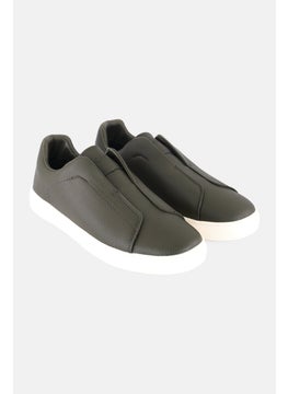 Algspar Men Lace Up Casual Shoes, Olive  - Image 1