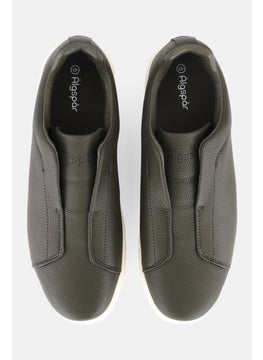 Algspar Men Lace Up Casual Shoes, Olive  - Image 3