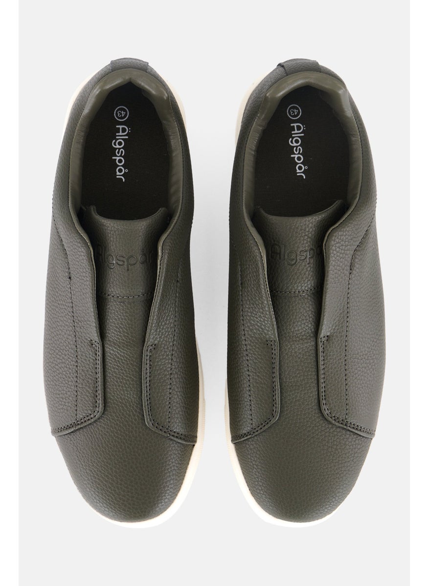 Algspar Men Lace Up Casual Shoes, Olive  - Image 3