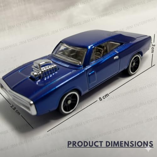 JBM ENTERPRISE Classic Die-Cast Metal Sports Car Toy – Premium Vintage Vehicle Model with, Realistic Detailing, Alloy Wheels & Smooth Finish for Kids, Collectors & Gift Purpose (Blue) (Pack of 1) - Image 2